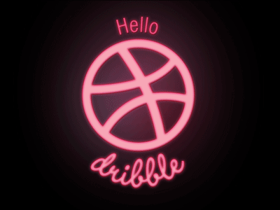 Hello Dribble! after effects animation debut first shot gif