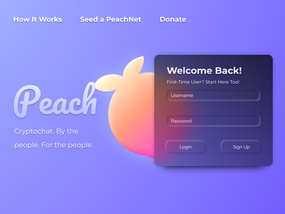 Peach P2P Chat: A Study on Glassmorphism