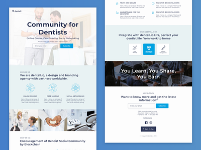 Landing Page Design - Community of Dentall.io