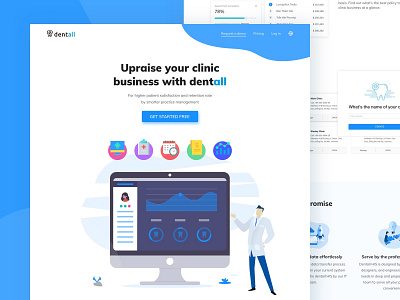 Dental software landing page