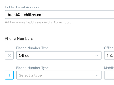 Add Another architizer notification settings profile settings ui kit