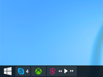 Metro Desktop desktop icons metro microsoft notifications skype taskbar toolbar windows xbox zune