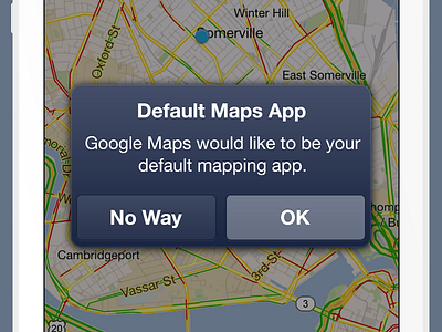 Mapping App Attack alert apple default app google maps ios iphone notification