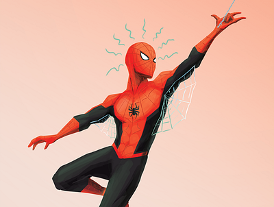 Amazing Fantasy : Spiderman character design illustration