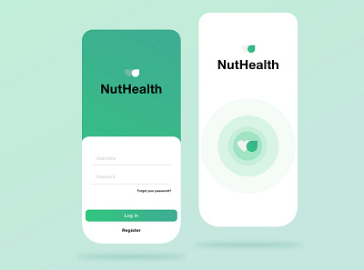 Login NutHealth app app design design health app healthy login ui ux uidesign