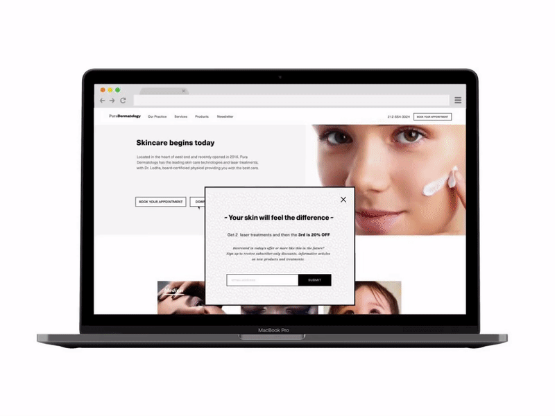 Pura Dermatology branding responsive design web design