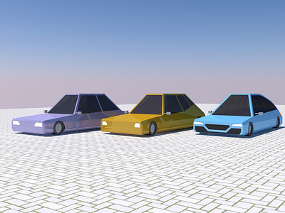 lowpoly cars