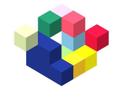 3d Logo Copy 2 3d color cubes logo sketchup