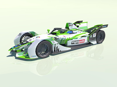Gen2 Formula E Car in Skoda Motorsport livery 3d 3dmodel car formula e racecar racing render sketchup sports