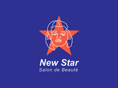 NEW STAR logo branding design flat icon identity illustration lettering logo minimal vector