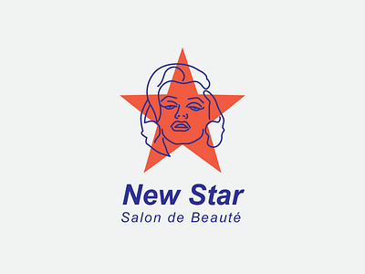 NEW STAR logo branding design flat icon identity lettering logo minimal typography vector