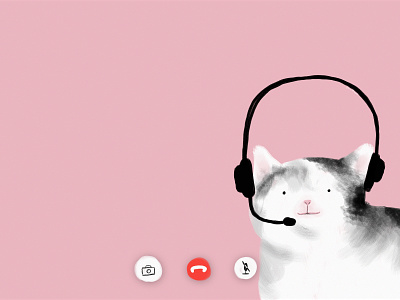 Skype Call cose illustrate cute design draw funny illustration illustrations