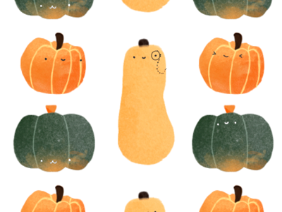 Pumpkins! cool cute digital draw funny halloween illustration illustrations october pumpkin pumpkins