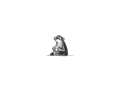Tiny Sloth coffee cool cute draw funny illustration illustrations love pencil sketch sloth