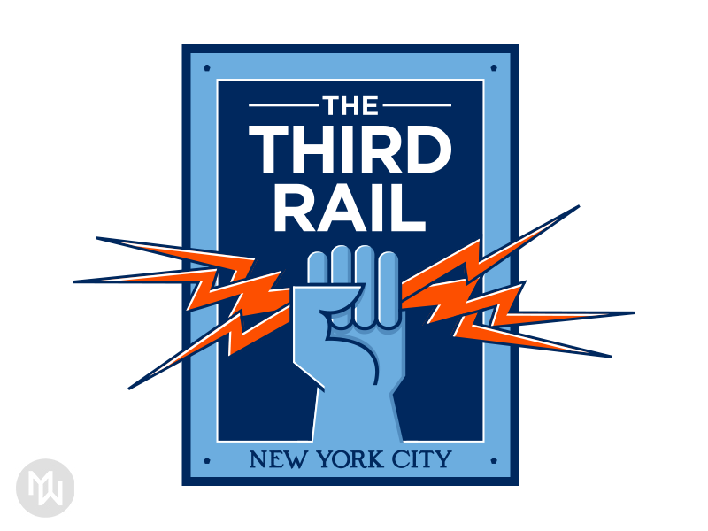 The Third Rail nycfc new york city fc the third rail logo supporters group club fans soccer art deco new york city