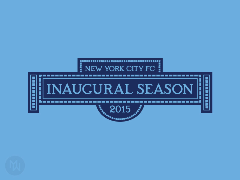 New York City FC - 2015 Inaugural Season Logo jersey patch inaugural season soccer mls new york city fc new york city nyc nycfc
