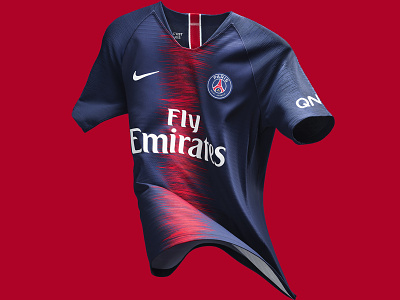 Paris Saint-Germain 2018/19 Home Kit badge blue crest football france french jersey kit nike red soccer uniform