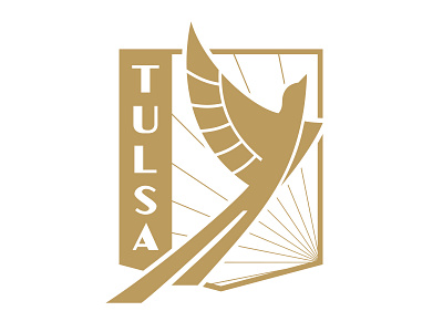 FC Tulsa art deco badge club crest deco fc football logo ok oklahoma roughnecks soccer tulsa