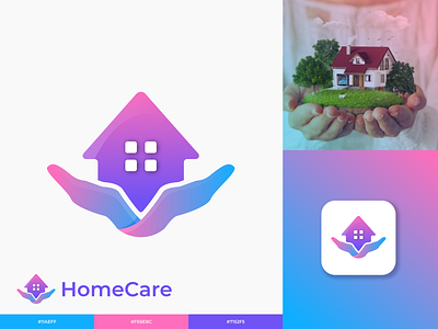 Home Care, Real Estate Logo abstract logo branding design gradient logo graphic design home care logo logo designer minimal logo real estate logo skip trace logo ux