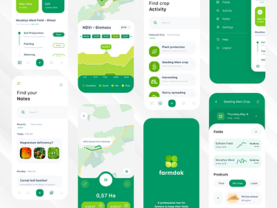 Agriculture Application agriculture android app branding creoeuvre design farmer green illustration ios minimal mobile ui ui kit ux vegetable weather