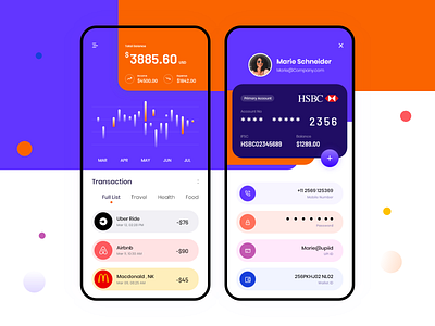User Wallet Application amount android animation card chart credit card creoeuvre dribbble graphic illustration ios mobile orrange ui ux wallet