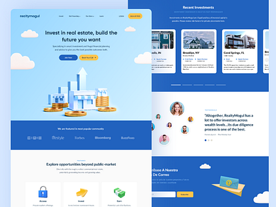 Realtymogul WebPage Overview 3d creative creative design creoeuvre earn earn money invest investing investment money nioeuvre realtymogul realtymogul ui webpage website