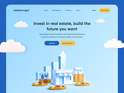 Realtymogul WebPage Overview 3d creoeuvre investment money nioeuvre ui webpage webpages