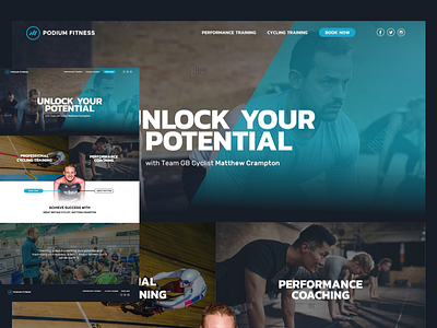 Fitness website design concept