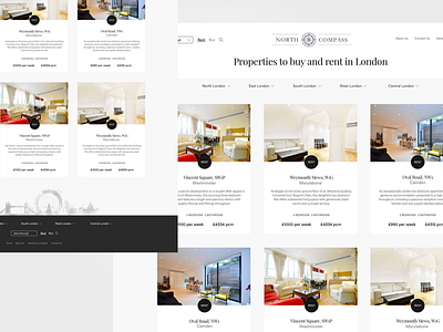 Luxury property homepage design branding class design luxury style website