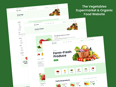 The vegetables supermarket & organic food website Design design ecommerce ecommerce website organic ui web design website