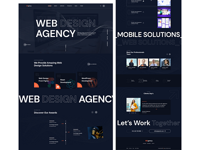 Agency website Design. agency design figma ui uxui web web design website