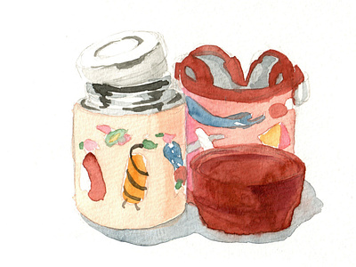 A stewing beaker graphic design illustration sketch watercolor
