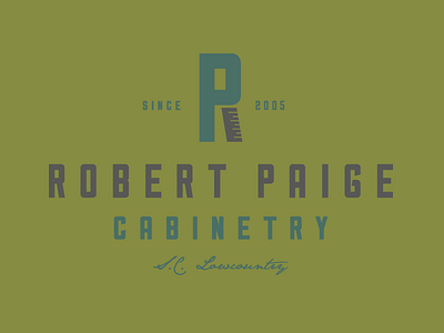Robert Paige Cabinetry Logo cabinetry carpenter carpentry logo p r ruler