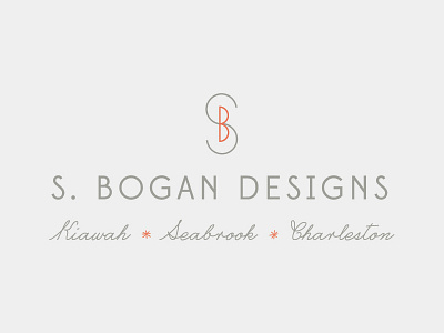 S. Bogan Designs Logo b charleston interior design interior designer kiawah monogram s