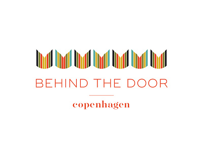 Behind the Door Copenhagen Logo classic copenhagen danish denmark logo mid century midcentury orange retail vintage