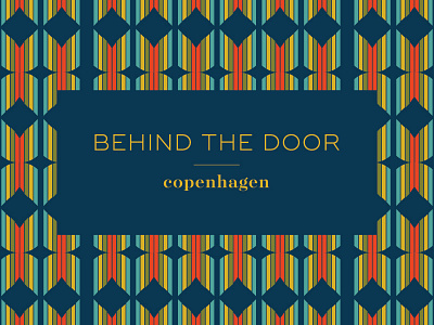 Behind the Door Copenhagen Logo & Pattern classic colorful copenhagen danish denmark logo mid century midcentury pattern retail vintage