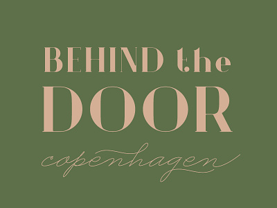 Behind the Door Logo bold copenhagen danish denmark door feminine logo mid century midcentury retail script