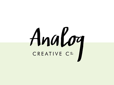 Analog Creative Company Logo analog black and white brush lettering erika firm futura graphic designer mint retro