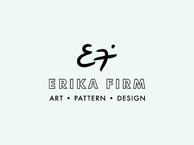 Erika Firm Artist Logo artist charleston erika firm futura licensing monogram outlined retro signature surface designer