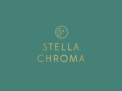 Stella Chroma Emerald Green Logo all caps beauty circle emerald erika firm gold green icon monogram nail polish stacked stars