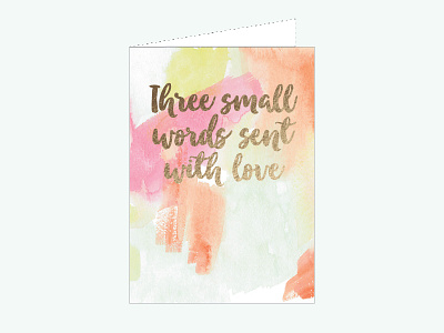 Abstract Greeting Card abstract brush script card erika firm gold foil greeting card love minted pastel pretty