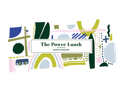 The Power Lunch blog header business colorful erika firm feminine geometric marketing pattern powerful retro unusual