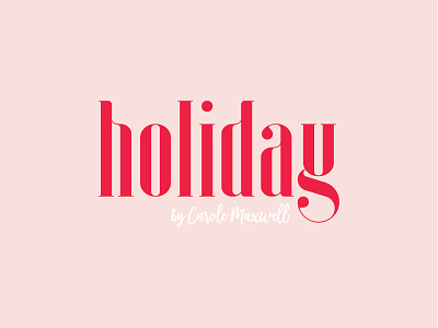 Holiday Book Logo book christmas cover erika firm festive holidays logo lowercase pink pink and red red retro