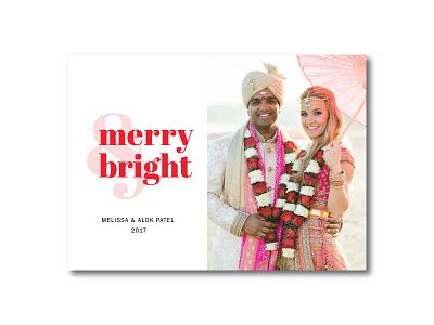 Merry and Bright Holiday Photo Card ampersand bright christmas colorful erika firm holiday holidays merry minted modern photo card serif