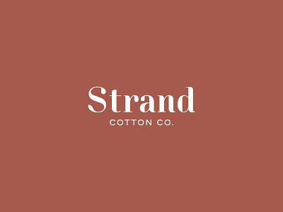 Strand Cotton Company Logo california cotton retail simple strand textile typographic
