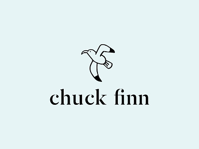 Chuck Finn Seagull Logo animals bird charleston clothing coastal gull kids lowercase nautical seagull south carolina stencil