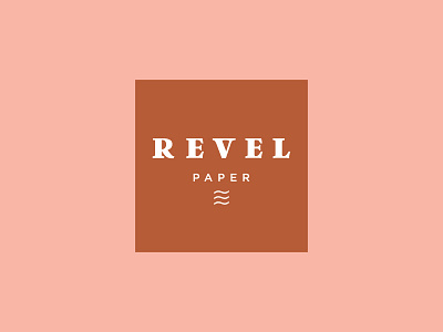 Revel Paper Logo boxed colorado gifts paper retail revel river square stationery water waves wholesale