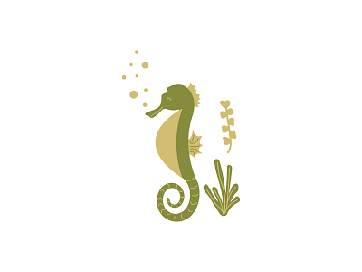 Seahorse Icon apparel baby erika firm green icon kelp kids nautical sea horse seahorse seaweed