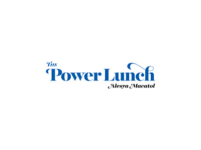 The Power Lunch by Alesya Macatol Logo 70s 80s blog header logo marketing powerful retro strong