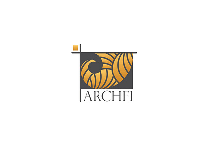 Archfi School Logo app art branding design flat icon illustration logo vector web